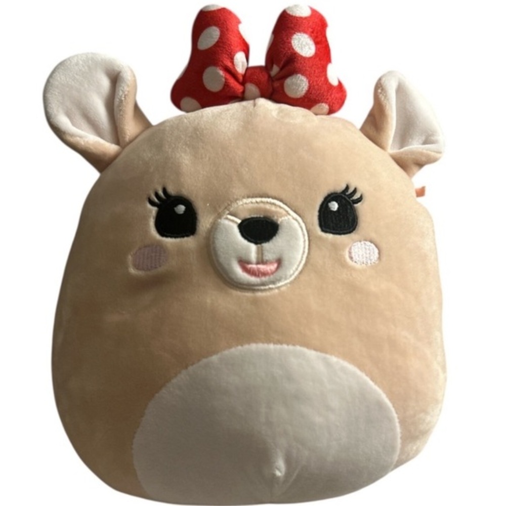 Squishmallows Clarice the reindeer with Red Bow NWT